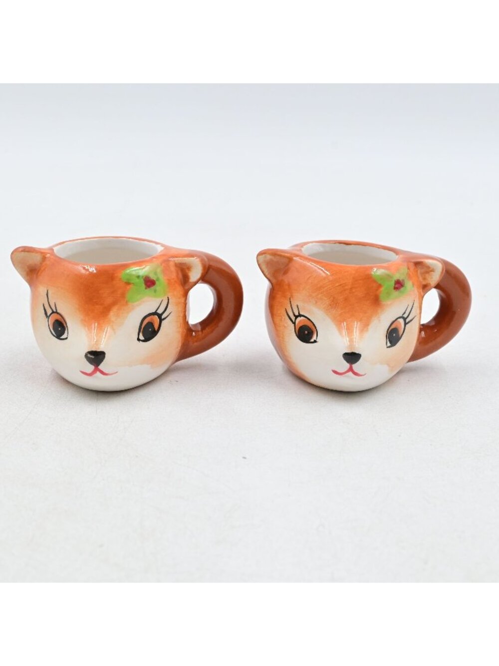 Mr. Christmas 2022 Ceramic Mini Reindeer Mug Set of 2 Nostalgic Kitchen Decor
